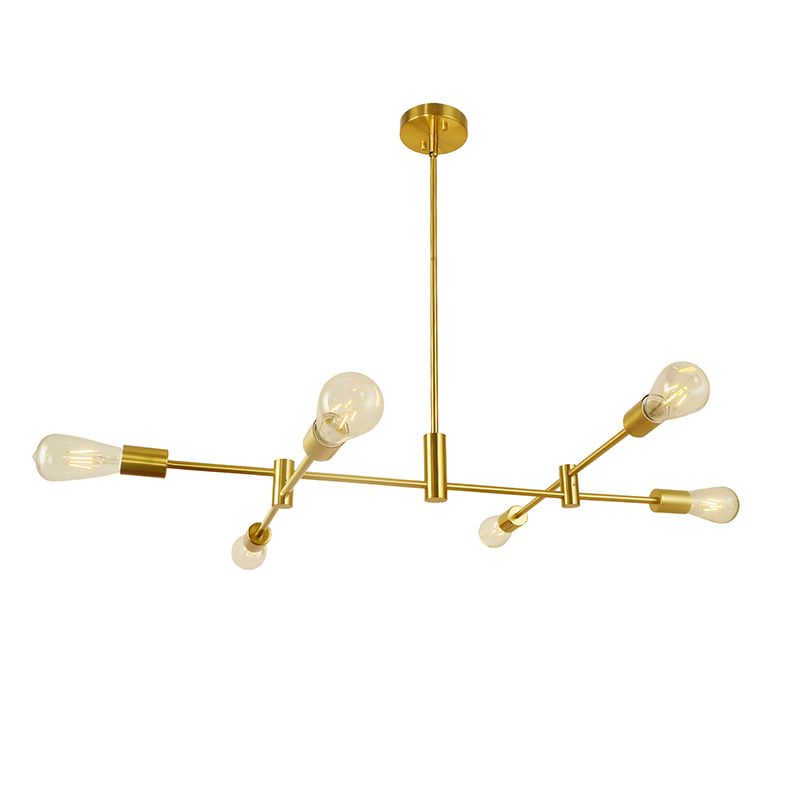 Contemporary Simplicity Sputnik Pendant Light Fixture Translucent Glass Hanging Pendant Light for Restaurant