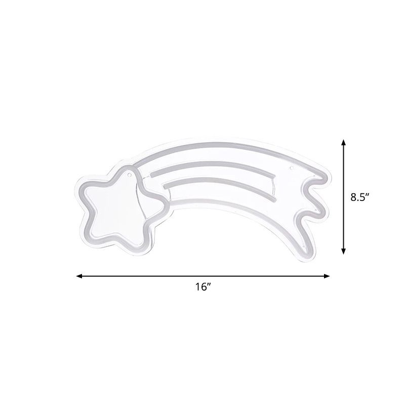 Estrella fugaz mini lámpara de plástico USB de lámpara LED de plástico de estilo de dibujos animados
