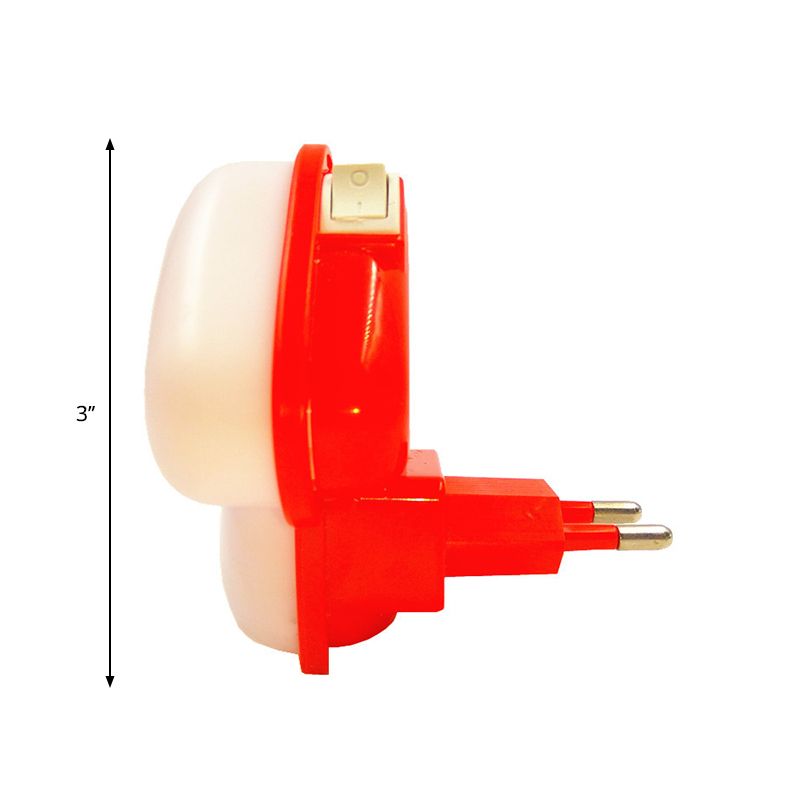 Illuminazione plug-in plug-in Funzione Luce da parete in plastica a LED in plastica in 7 colori, bianco rosso