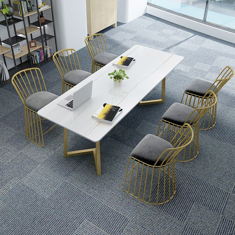 Rectangle double piédestal glam glam table table à manger en deux couleurs table de pierre frittée