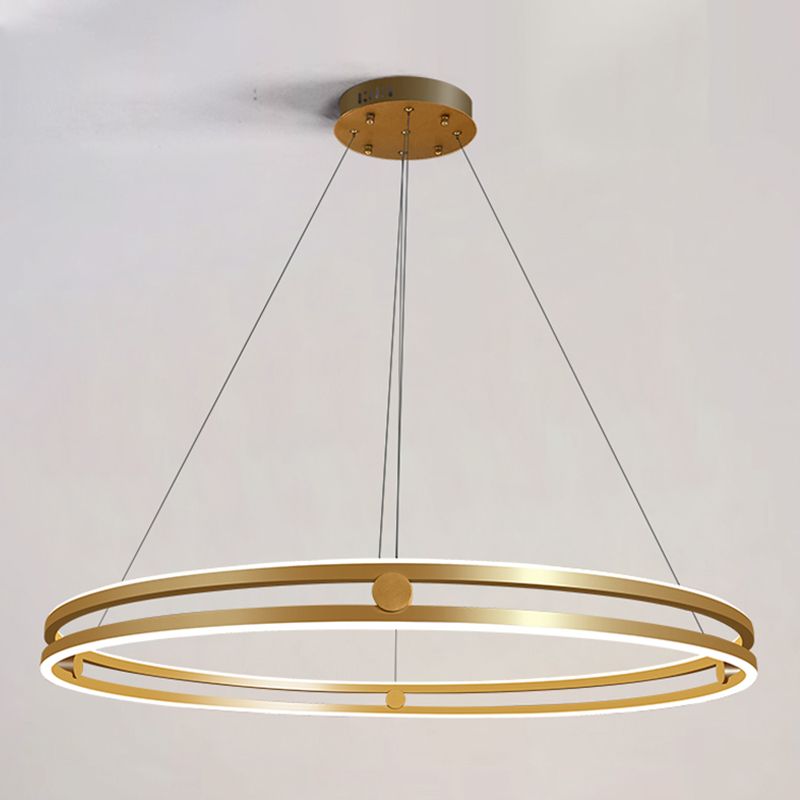 Contemporary Simple LED Hanging Pendant Light Silicone Linear Chandelier for Living Room