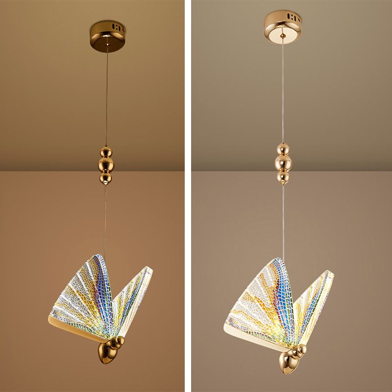 Modern Creative Creative Butterfly Candant Light Creative Acrilic Acrilic Hanging Lampade per soggiorno