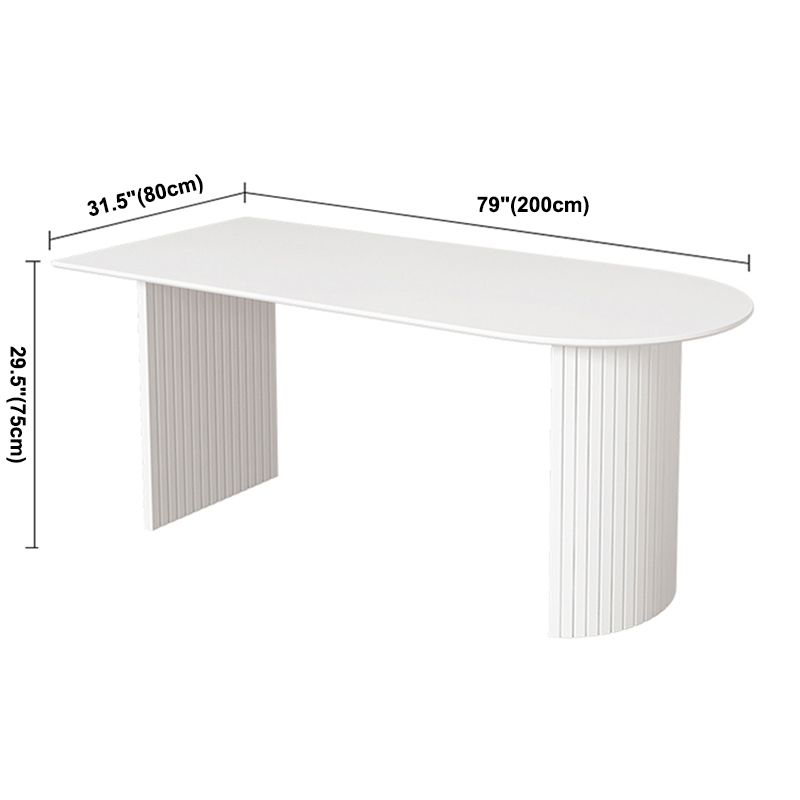 Double Pedestal Table Stone Dining Room Home Furniture with Pine Solid Wood