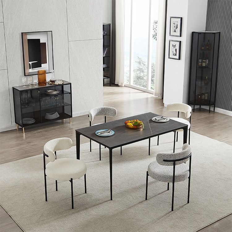 Contemporary Dining Accent Chair Armless Chair with Upholstered