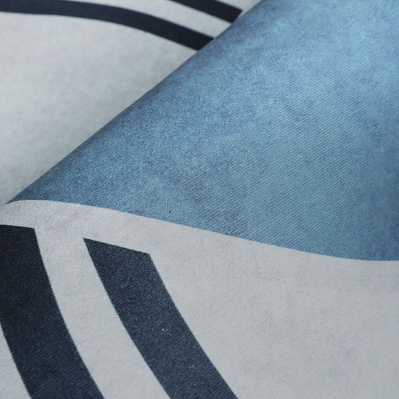 Dark Gray Modern Rug Polyester Graphic Rug Stain Resistant Rug for Home Decor