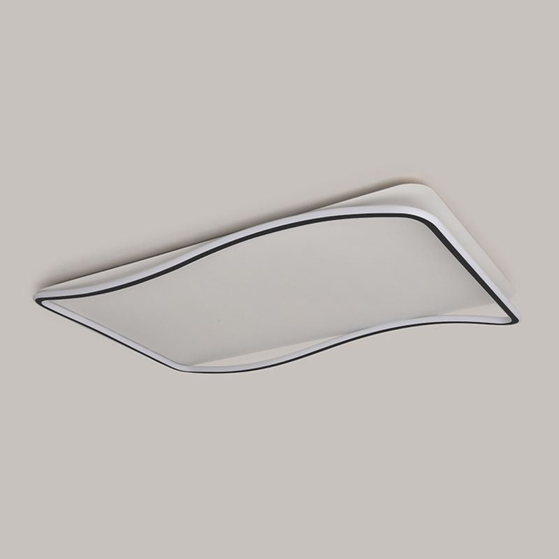 Flush géométrique moderne Mount Light Acrylic Flush Mount Ceiling Light in Black and White Finish