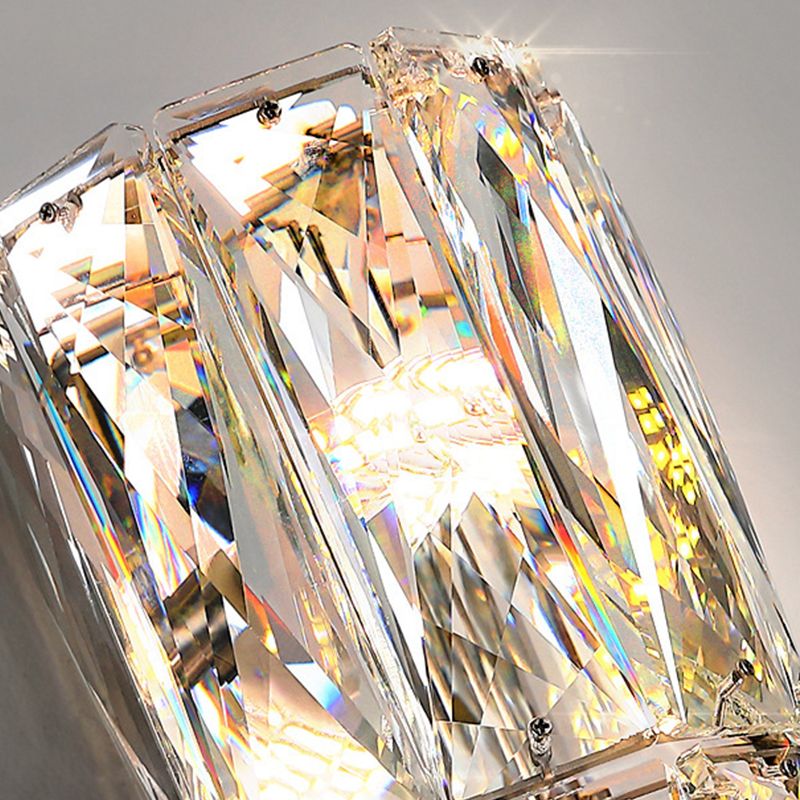 Modern Style Linear Shape Wall Sconce Crystal Sconces for Living Room