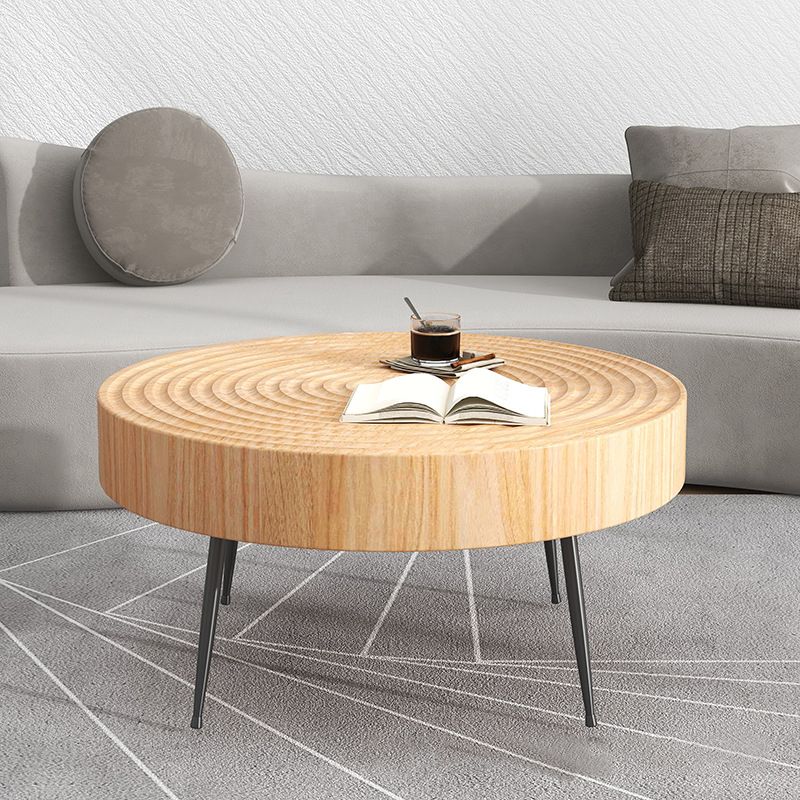 Scandinavian Round Wood Cocktail Coffee Metal 3 Legs / 4 Legs Coffee Table