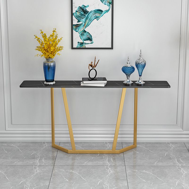 Modern Sofa Console Table Antique Finish Console Accent Table