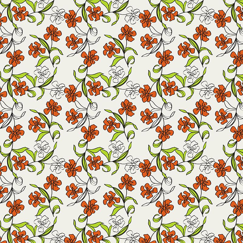 Plant Illustration Wall Mural Wallpaper Modern Style Bedroom Wall Mural