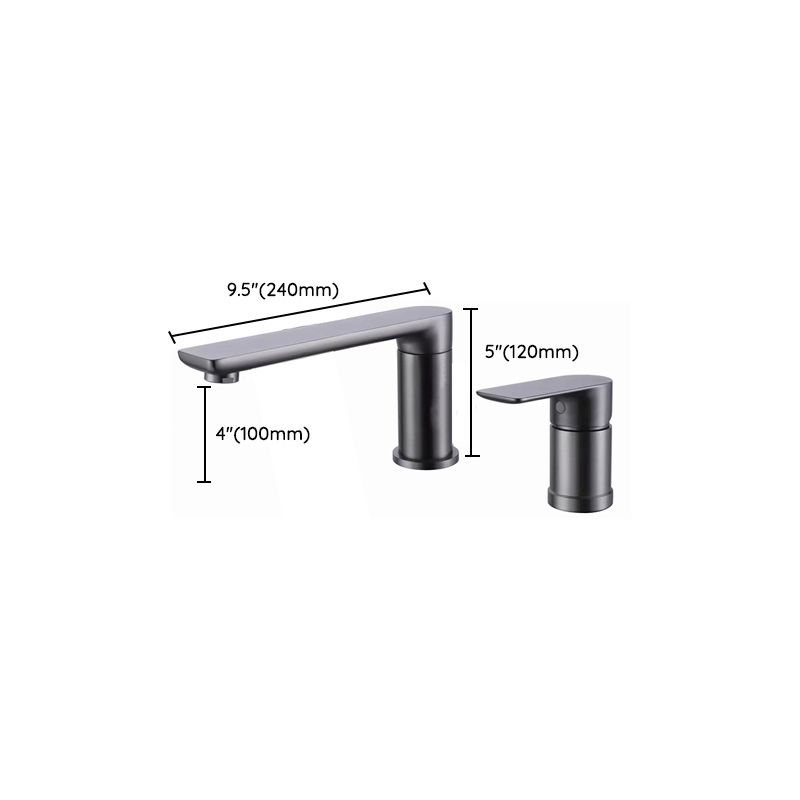 Modern Swivel Bath Faucet Solid Color Deck-Mount Bathroom Faucet