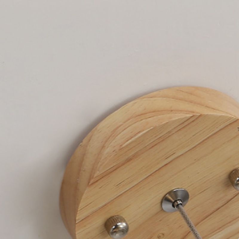 5/7-Light Wood Ceiling Light Industrial Kitchen Island Lighting for Room