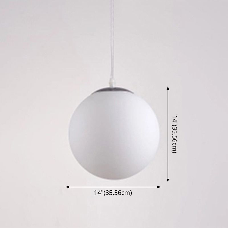 Globe Hanging Pendant Light Modern Simple Glass Pendant Light Fixtures for Restaurant