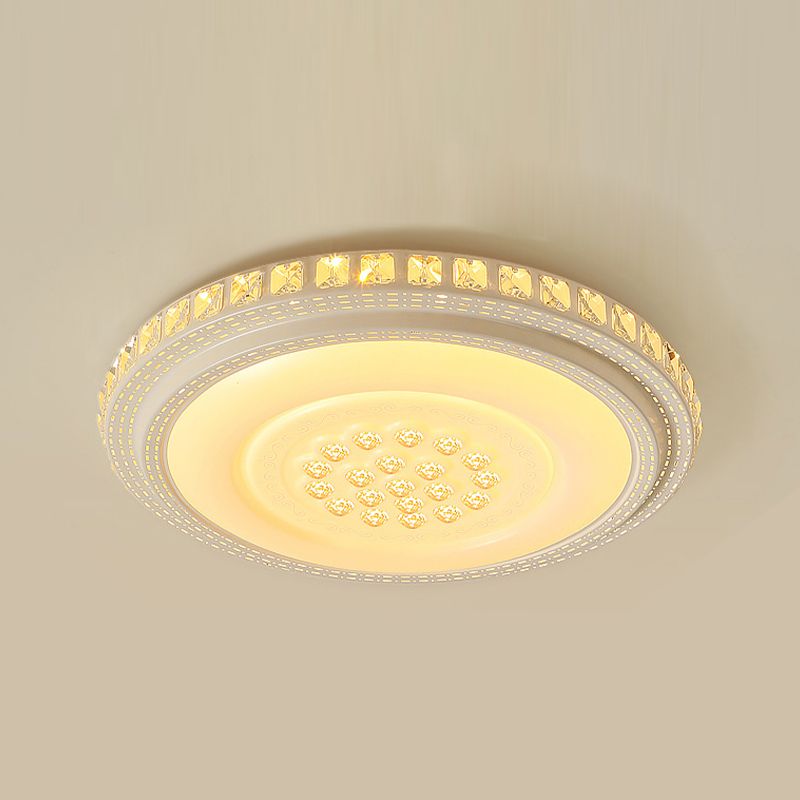 Lámpara empotrada LED de montaje en techo, lámpara empotrada moderna con pantalla acrílica blanca