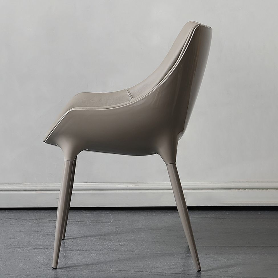 Contemporary Style Dining Side Chair Kitchen Arm Side Chairs with Metal Legs