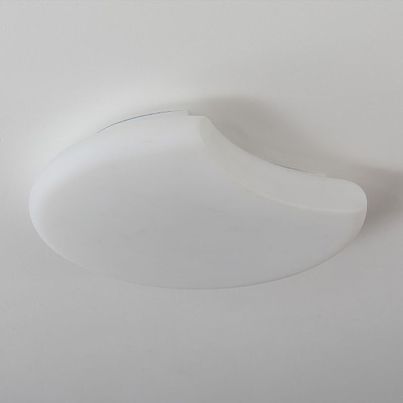 Modern Style Moon Shade Ceiling Lamp Plastic 1 Headed Ceiling Lighting for Restaurant