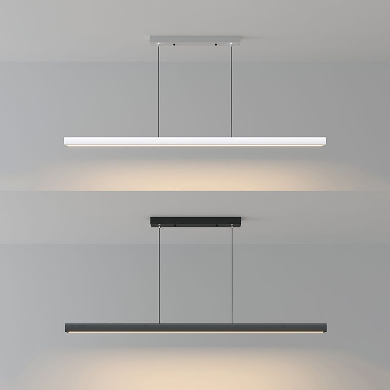 Nordic Simple Island Light armatuur rechthoek LED Dineruimte Hanglamp