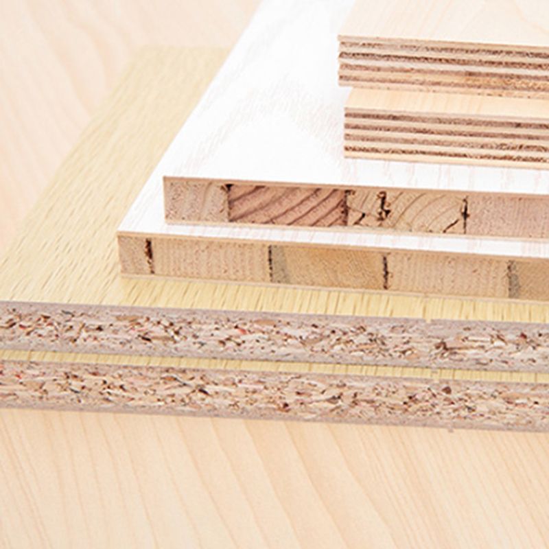 Manufactured Wood Light Wood Finish Cabinet Modern Storage Cabinet with Hinged Door