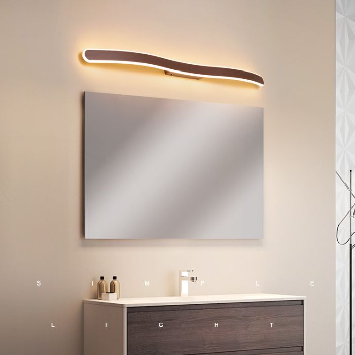 Luce a parete a forma lineare Metal in stile moderno 1 luce di applique per doccia