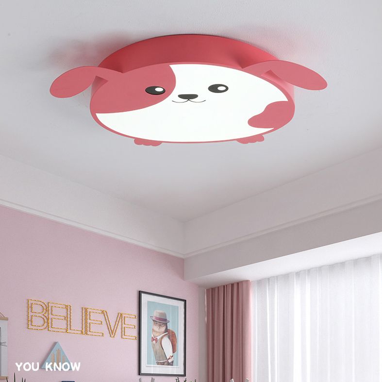 Mignon chiot LED encastré lumière minimaliste métal enfants chambre encastré plafonnier