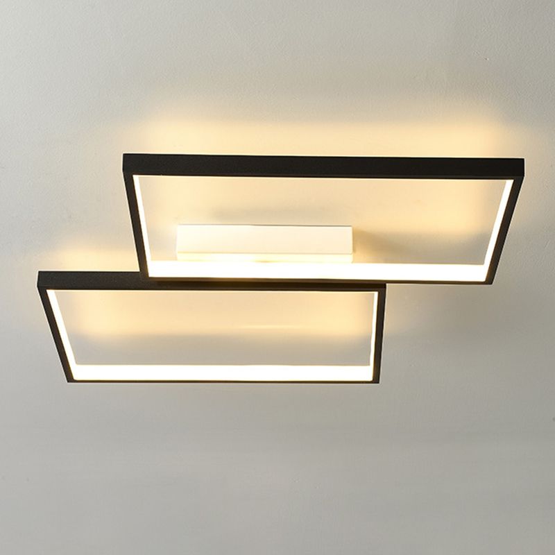 Rechthoek Flush Mount Plafond Licht Hedendaagse Acryl Plafond Mount Light Armatuur voor Woonkamer
