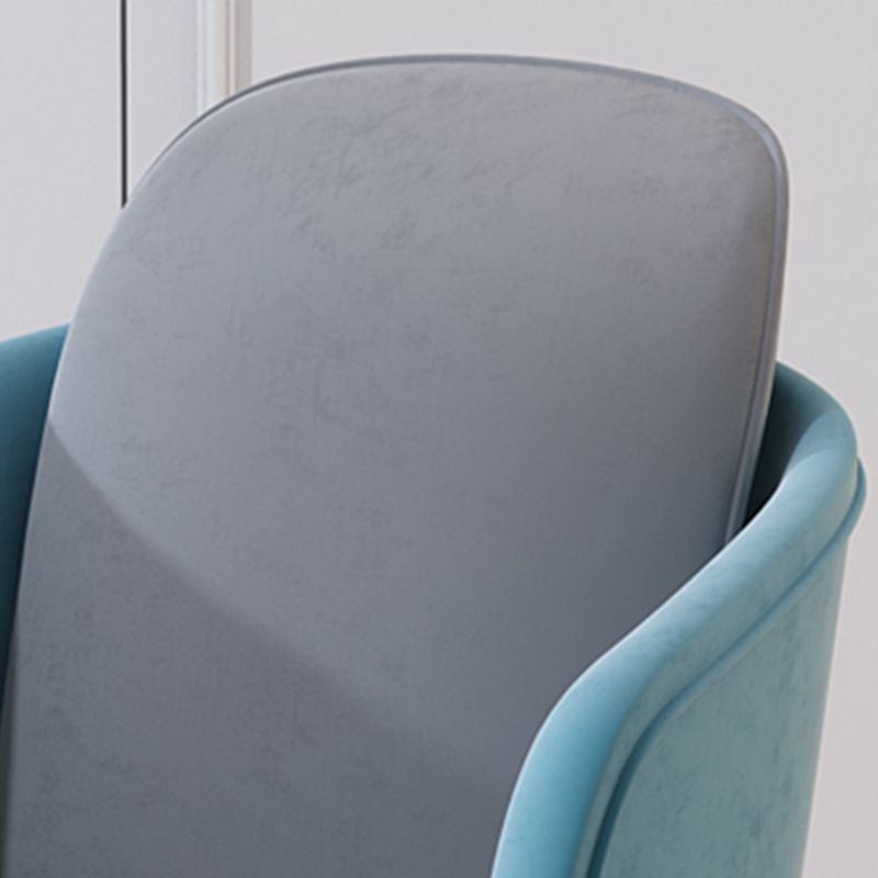 Upholstered Velvet Arm Chair Industrial Parsons Chair with Metal Legs