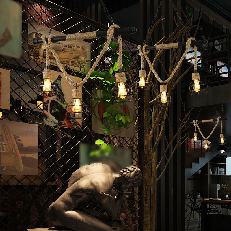 Industrial Island Light Minimalist Hanging Lighting Fixture for Dining Room