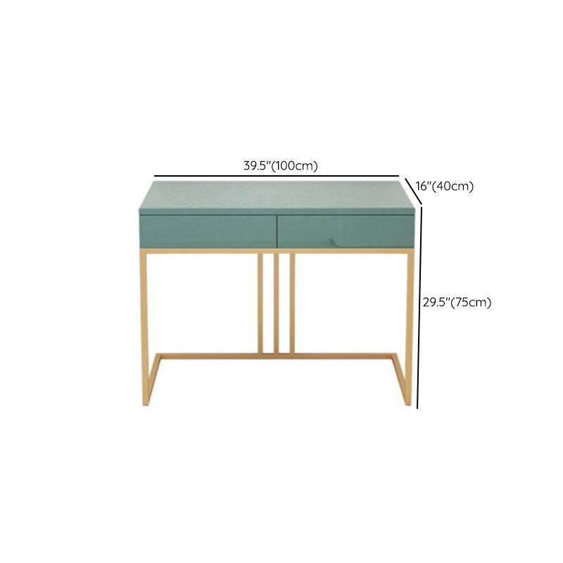 Glam 29.52" Height Green Wood Vanity Makeup Vanity with Drawers
