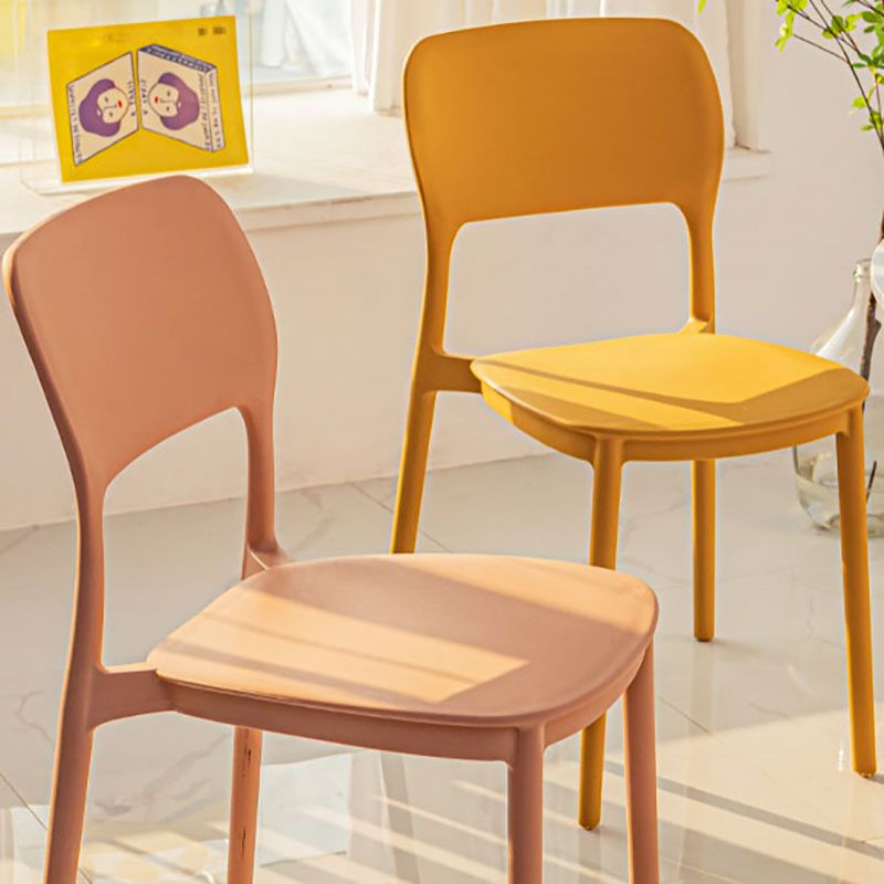 Sillas de comedor de estilo moderno, cocina de plástico, silla lateral sin brazos