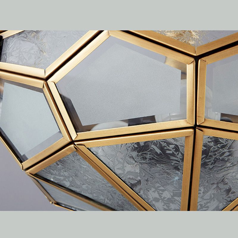 Schoolhouse Close to Ceiling Chandelier Traditional Brass Close to Ceiling Lighting