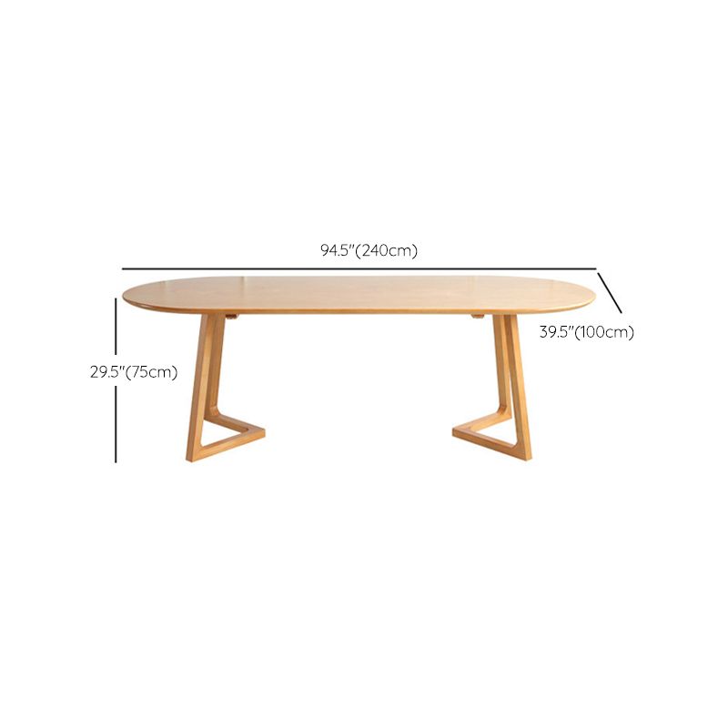 Oval Dining Table Simplicity Solid Wood Table for Dining Room