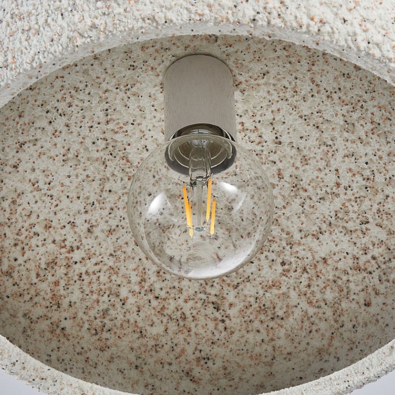Resin Dome Shade Ceiling Semi Flush 1 - Light Industrial Semi Flush Mount