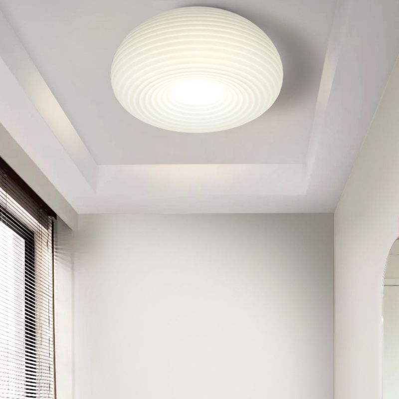 White Shaded Flush Mount Lighting Modernism LED Ceiling Light for Home
