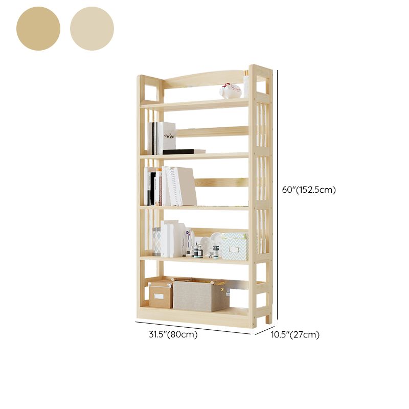 Scandinavian Open Shelf Bookcase Shelves Included for Home Office