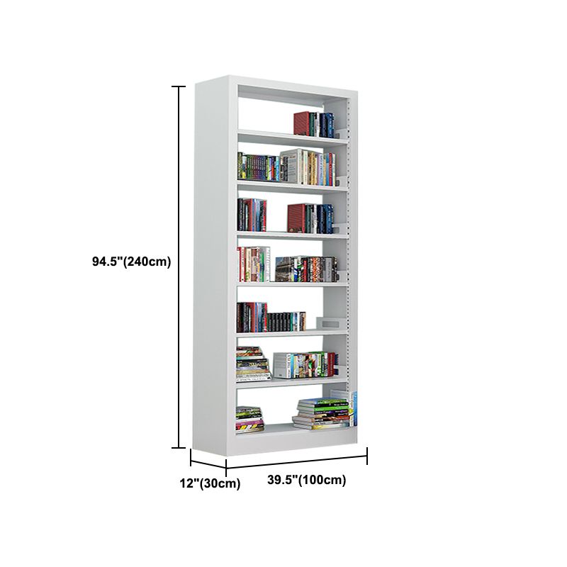 Rectangle Etagere Bookshelf Modern Metal Open Bookcase with Shelves