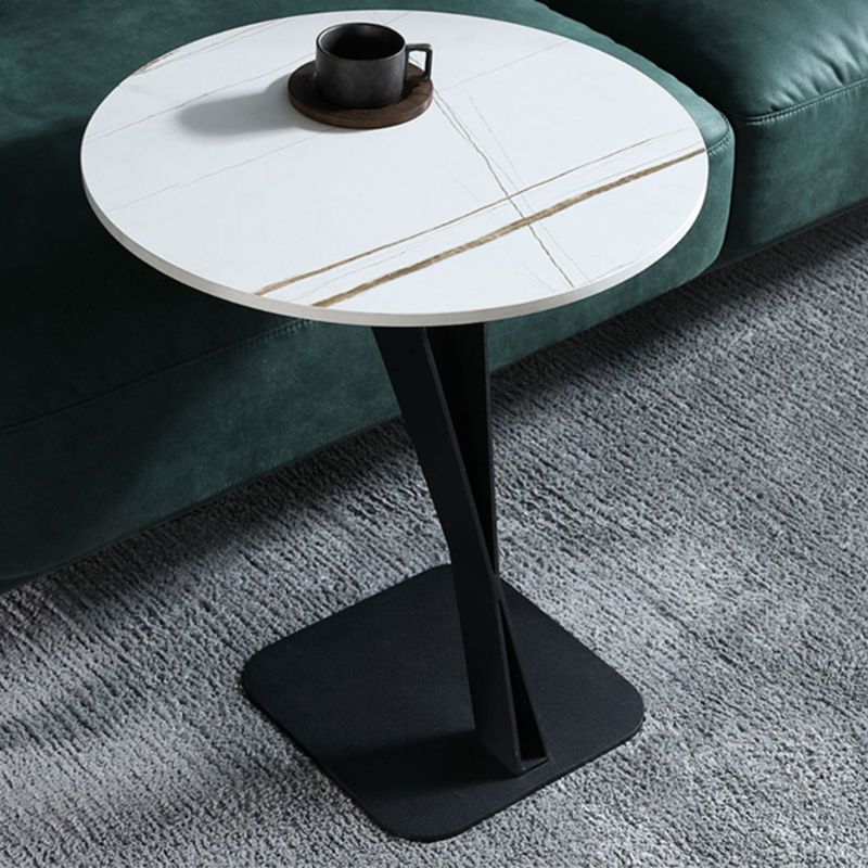 One Single Modern Round Pedestal Coffee Table for Living Room