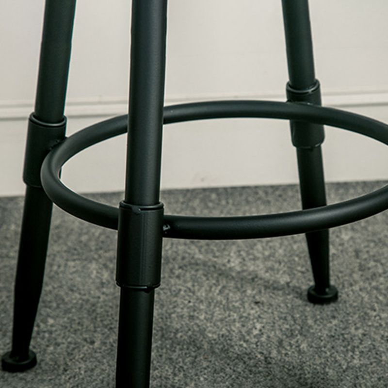 Adjustable Height Bar Stools Industrial Barstool with Metal Legs