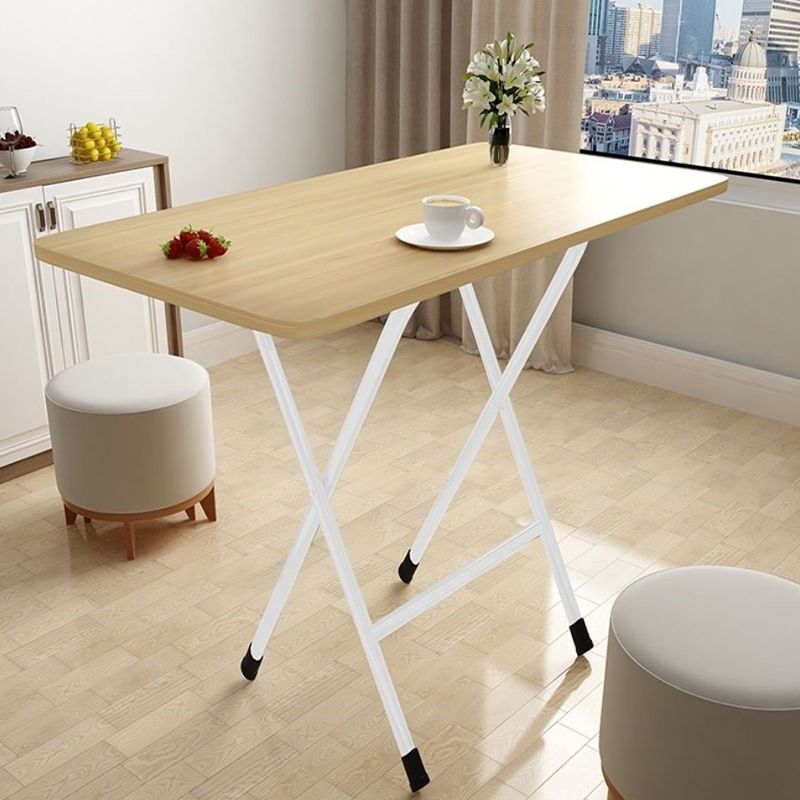 Simplicity Style Rectangle Dining Table Wooden Folding Kitchen Table