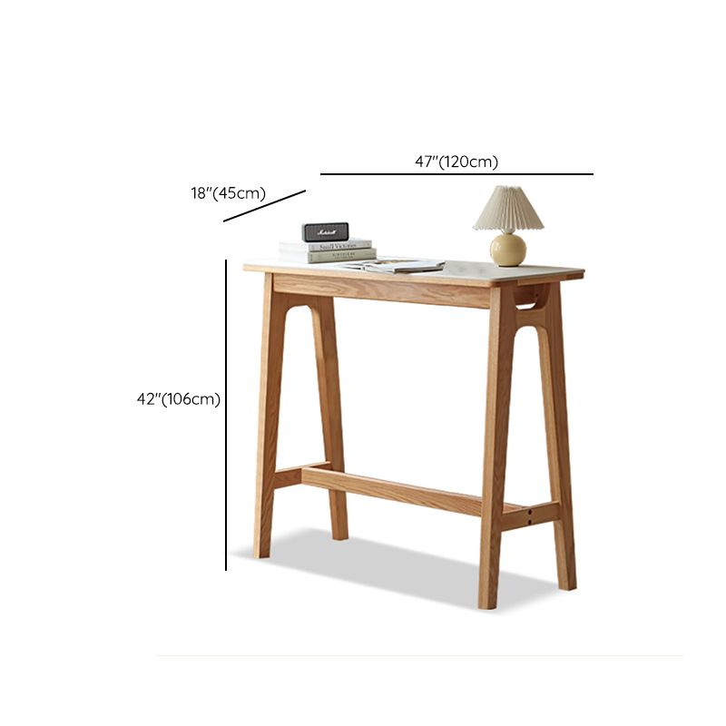 Contemporary Trestle Bar Dining Table Solid Wood Bar Stool Table