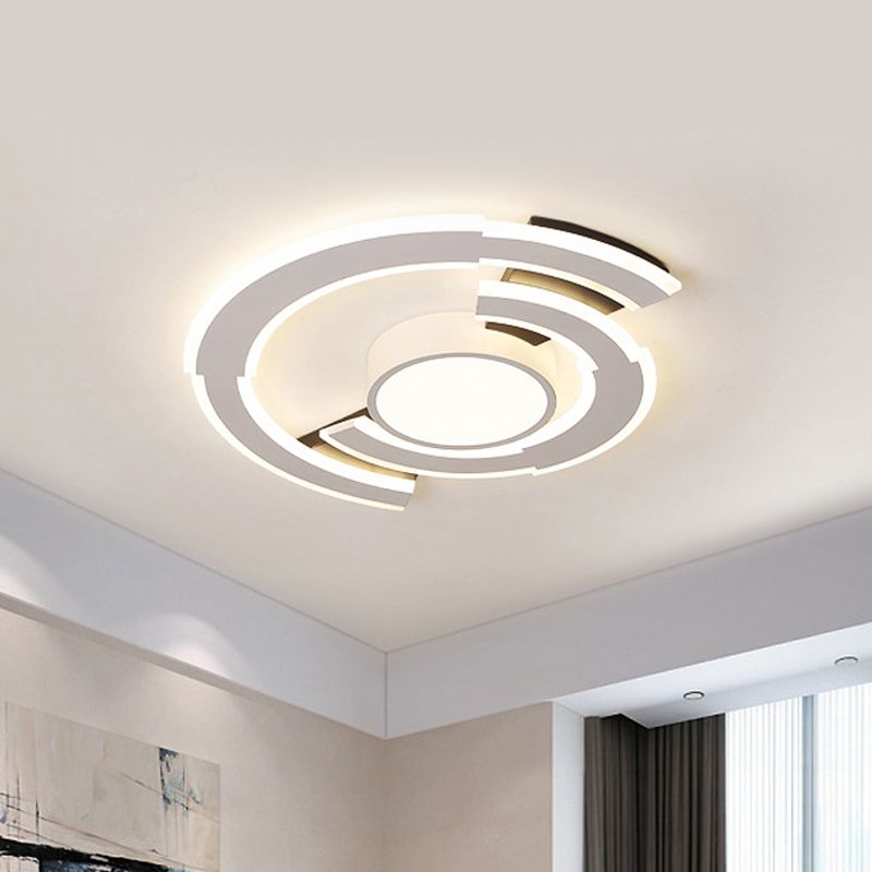 Luminaire Traverse 16 "/19.5"/23.5 ", plafonnier moderne en acrylique chaud/blanc, montage encastré