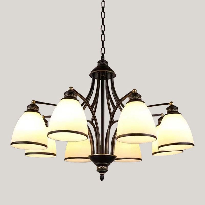 Multi Light Bowl Branch Hanging Lights Modern Style Glass Hanging Lighting for Living Room