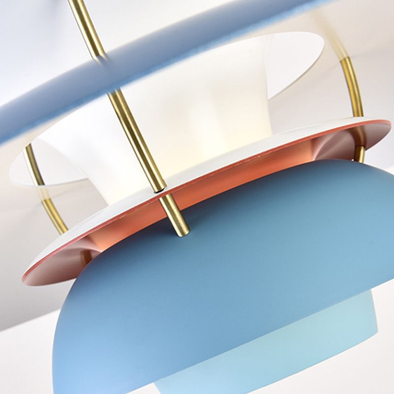 Modern Style Hanging Light Colorful Metal Pendant Lighting Fixture for Sitting Room