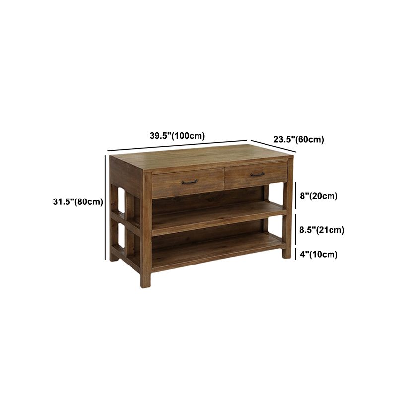 Modern Stationary Kitchen Island table Wood Kitchen Island table