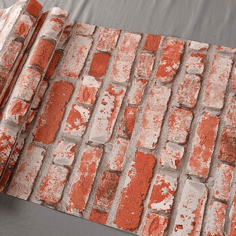 Industrial Brick Effect Wallpaper Vinyl 57.1 sq ft. Loft Non-Pasted Wall Decor
