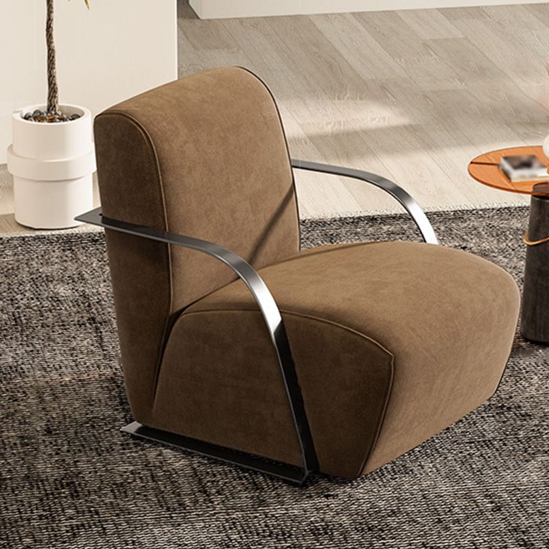 Tight Back Square Arms with Fabric Seat Arms Included Solid Color Arm Chair