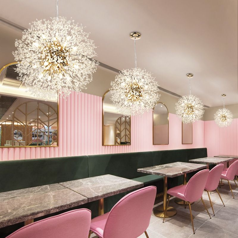 Modern Dandelion Chandelier Light Fixtures Multi-Head Suspension Pendant Lamps