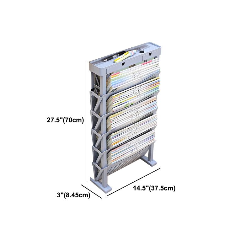 Contemporary Plastic Geometric Bookshelf Closed Back Bookshelf for Classroom