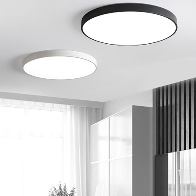 Luminaires de plafond encastrés de simplicité de lumière montée au plafond à LED ronde