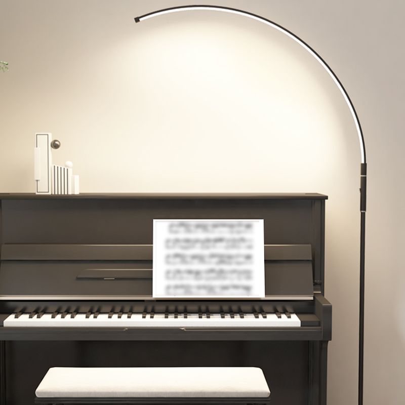 Modern Style Linear Shape Floor Lighting Metal 1 Light Floor Light for Living Room