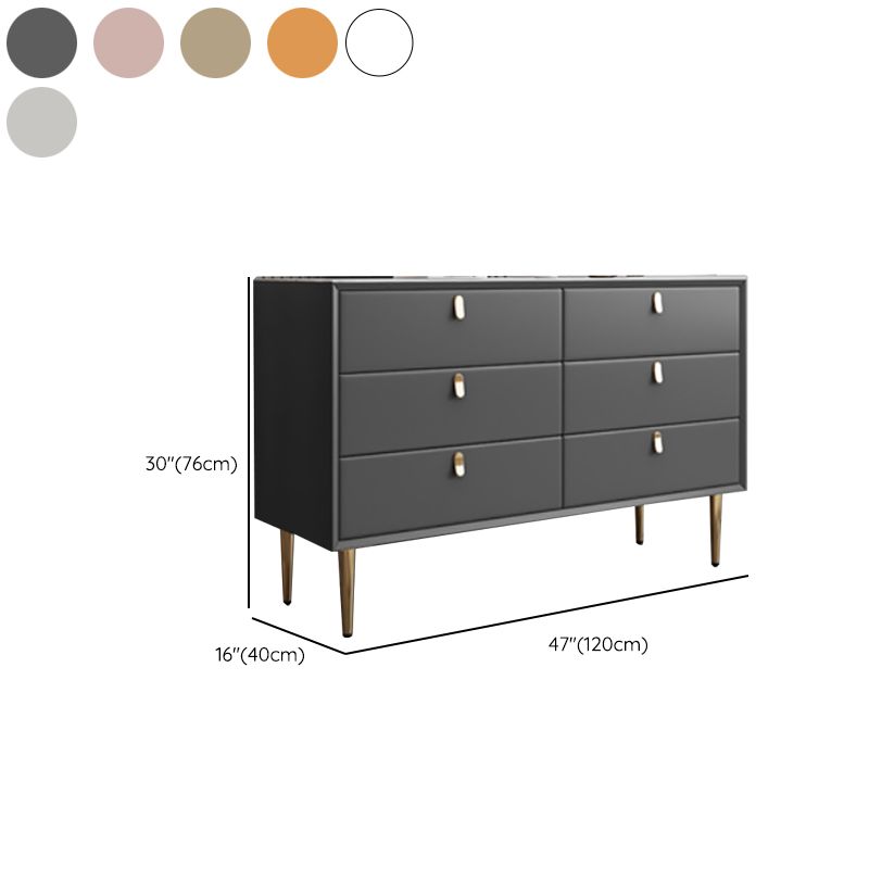 Stone Dresser Classic Glam Storage Chest Dresser with 6/5 Drawers